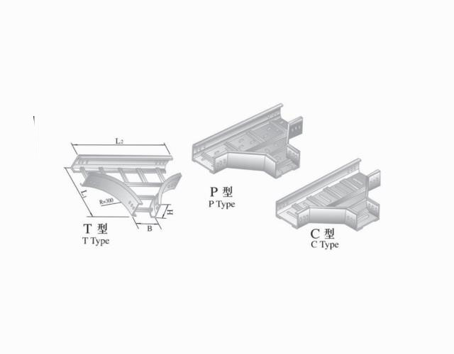 XQJ-LQJ -01AT、P、C型鋁合金水平三通橋架